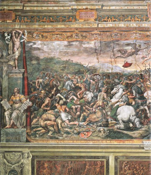 Romano, Giulio: Der Sieg Konstantins ber Maxentius an der Milvischen Brcke