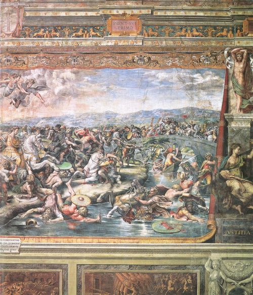 Romano, Giulio: Der Sieg Konstantins ber Maxentius an der Milvischen Brcke