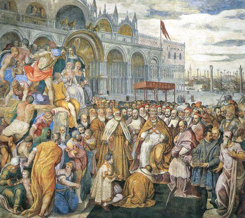 Salviati, Francesco: Die Vershnung zwischen Papst Alexander III. und Friedrich I. Barbarossa in Venedig