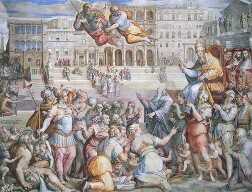 Vasari, Giorgio: Gregor XI. verlegt den Sitz des Papstes von Avignon nach Rom zurck