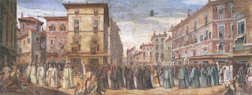 Tempesta, Antonio: Prozession zur berfhrung der Reliquien des Hl. Gregor von Nazianz; am Monte Giordano