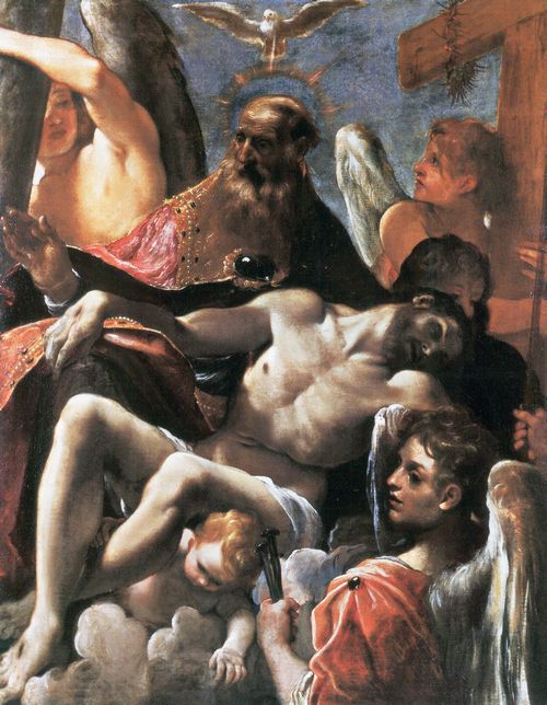 Carracci, Ludovico: Die Dreieinigkeit mit totem Christus