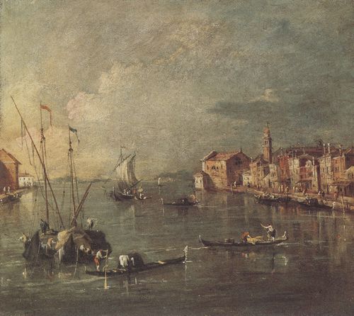 Guardi, Francesco: Der Giudecca-Kanal mit Santa Marta
