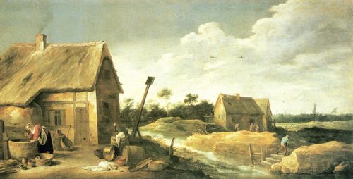 Teniers d. J., David: Landschaft mit Magd am Brunnen