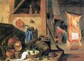 Teniers d. J., David: Kcheneinrichung mit Stillleben und geschlachtetem Ochsen