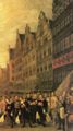Teniers d. J., David: Die »Oude Voetboog« Gilde auf dem Grotemarkt, Detail