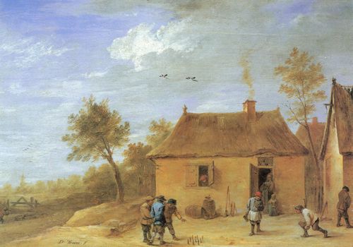 Teniers d. J., David: Landschaft mit Kegelspielern