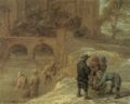 Teniers d. J., David: Fischen im Burgteich (Morgen), Detail