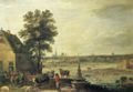 Teniers d. J., David: Bauern handeln mit Vieh vor einem Wirtshaus