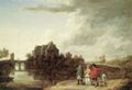 Teniers d. J., David: Feine Leute nahe eines Wasserschlosses