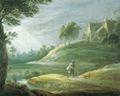 Teniers d. J., David: Eine Bauernfamilie vor ihrem Haus, Detail