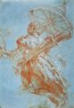 Tiepolo, Giovanni Battista: Kniender Mohr mit Sonnenschirm