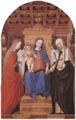 Bergognone, Ambrogio: Die thronende Madonna zwischen den beiden hl. Katharinen
