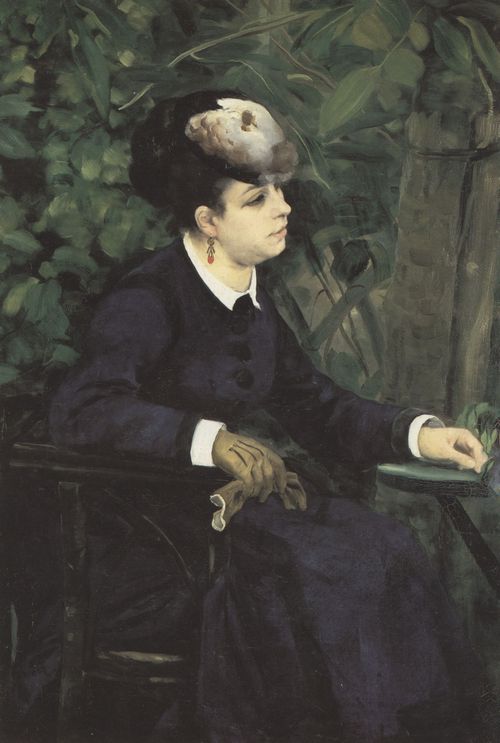 Renoir, Pierre-Auguste: Frau mit Mwenfeder (Frau im Garten)
