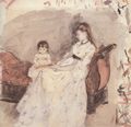 Morisot, Berthe: Edma, die Schwester der Künstlerin, mit ihrer Tochter