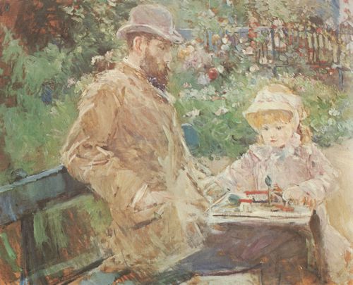 Morisot, Berthe: Eugne Manet und seine Tochter in Bougival