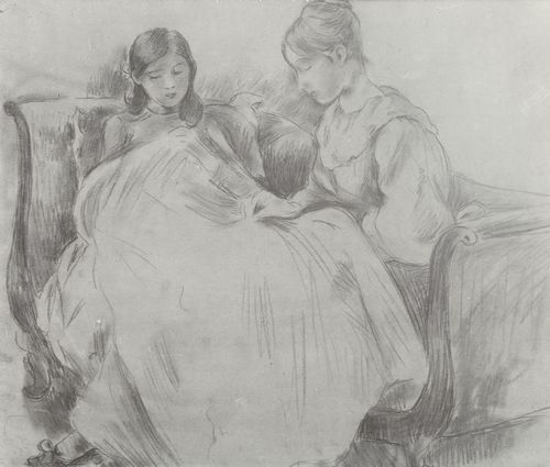 Morisot, Berthe: Stickarbeit