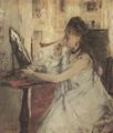 Morisot, Berthe: Junge Frau beim Pudern ihres Gesichtes