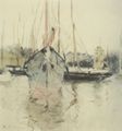 Morisot, Berthe: Boote  Eingang zum Midina bei der Isle of Wight