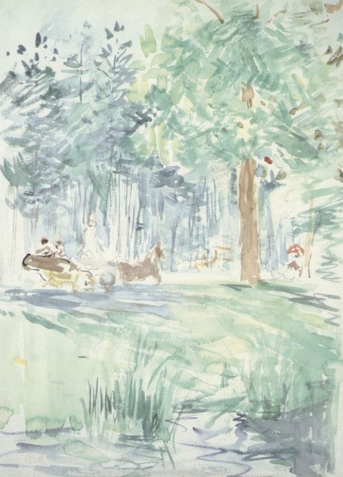 Morisot, Berthe: Fuhrwerk im Bois de Boulogne, Alle des Poteaux