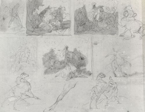 Gricault, Jean Louis Thodore: Skizzen einer Kavallarieschlacht