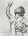 Géricault, Jean Louis Théodore: Studie eines Mannes der seinen linken Arm erhebt
