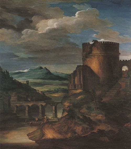 Gricault, Jean Louis Thodore: Landschaft mit rmischem Grabbau (Mittags)