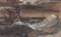 Géricault, Jean Louis Théodore: Segelboot auf stürmischer See