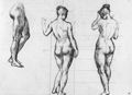 Géricault, Jean Louis Théodore: Studien einer nackten Frau