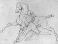 Géricault, Jean Louis Théodore: Das Barberi Rennen, Studie