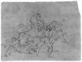 Géricault, Jean Louis Théodore: Das Barberi Rennen, Studie