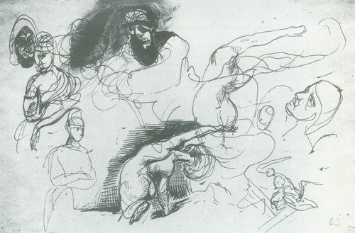 Delacroix, Eugne Ferdinand Victor: Figuralskizzen 10