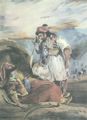 Delacroix, Eugène Ferdinand Victor: Kampf des Giaur mit dem Pascha (Studie)