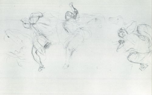 Delacroix, Eugne Ferdinand Victor: Gestalten und Reiter aus Marokko
