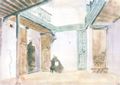 Delacroix, Eugène Ferdinand Victor: Hof eines Hauses in Tanger