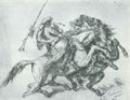 Delacroix, Eugène Ferdinand Victor: Gefecht maurischer Reiter