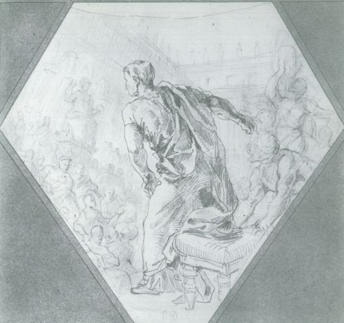 Delacroix, Eugne Ferdinand Victor: Cicero klagt Verres an
