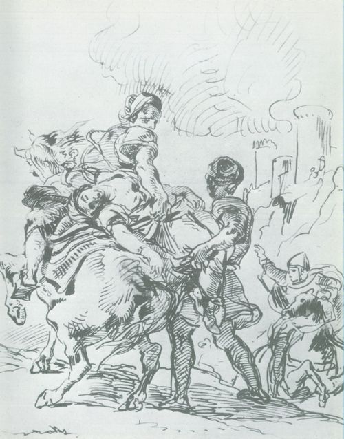 Delacroix, Eugne Ferdinand Victor: Die Entfhrung der Rebekka