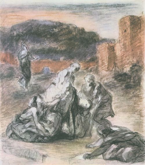 Delacroix, Eugne Ferdinand Victor: Die Jnger und die frommen Frauen heben den Leichnahm des Hl. Stephanus auf