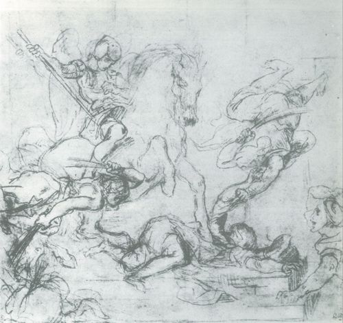 Delacroix, Eugne Ferdinand Victor: Vertreibung des Heliodor aus dem Tempel
