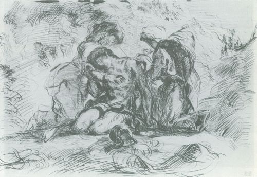 Delacroix, Eugne Ferdinand Victor: Der Hl. Sebastian, dem die frommen Frauen beistehen