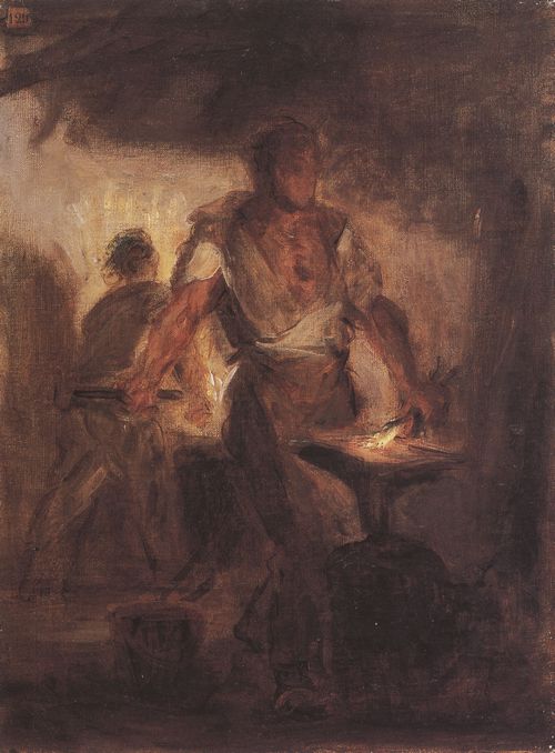 Delacroix, Eugne Ferdinand Victor: Ein Hufschmied