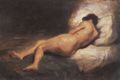 Delacroix, Eugène Ferdinand Victor: Liegender Rückenakt