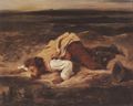 Delacroix, Eugène Ferdinand Victor: Tödlich verwundeter Räuber kriecht zu einem Gewässer