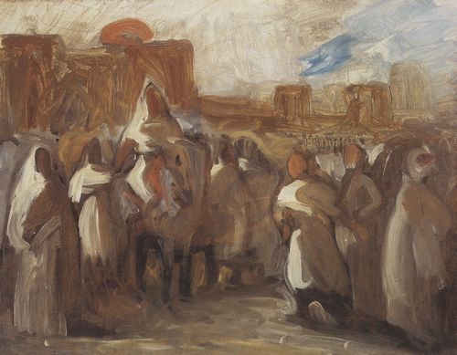 Delacroix, Eugne Ferdinand Victor: Der Sultan von Marokko Mulay-Abd-Er-Rahman empfngt den Botschafter Frankreichs, Comte de Mornay