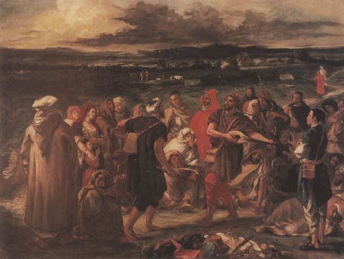 Delacroix, Eugne Ferdinand Victor: Arabische Komdianten