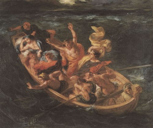Delacroix, Eugne Ferdinand Victor: Christus auf dem See Genazareth