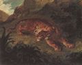 Delacroix, Eugène Ferdinand Victor: Tiger, durch Schlange aufgeschreckt