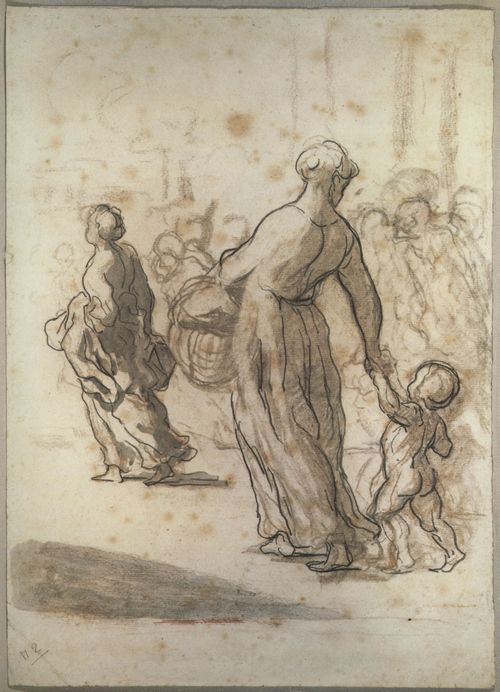 Daumier, Honor: Schreitende Frau fr Exodus