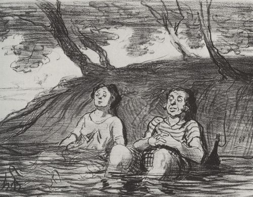 Daumier, Honor: Endlich haben sie eine Mglichkeit entdeckt, den Sommer 1857 ertrglich zu machen